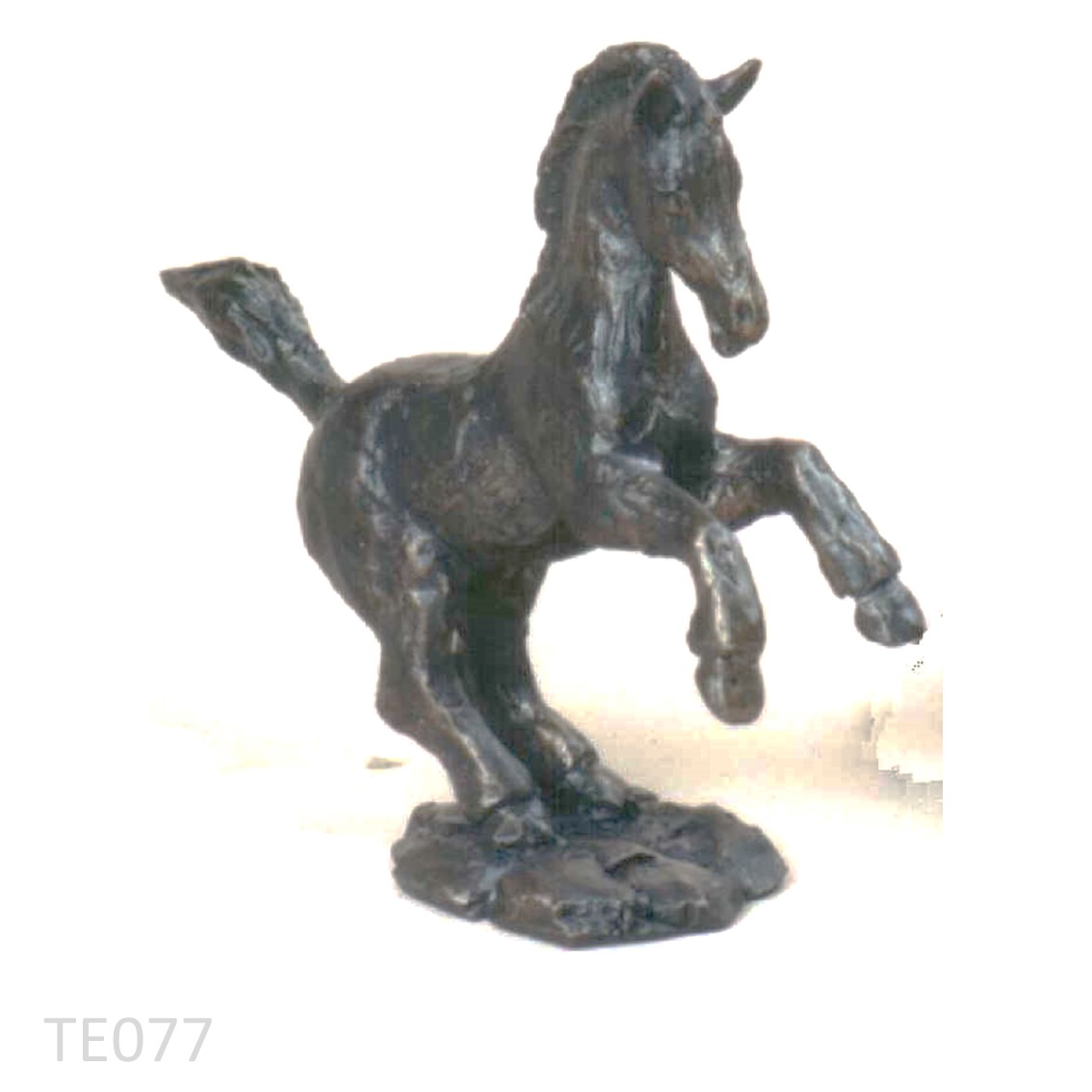 Steigerend paard klein staart omhoog